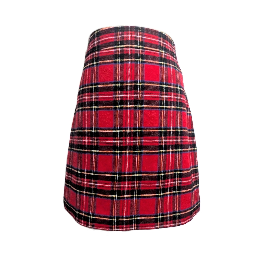 J.Crew Red Plaid Short Skirt Tartan Plaid Mini Skirt Y2K 90s Style Clueless